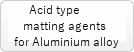 Acid type matting agents forAluminum alloy