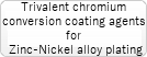 Trivalent chromium conversion coating agents for zinc-nickel alloy plating